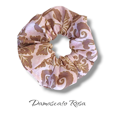 Scrunchie Damascato Rosa