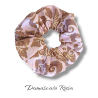 Scrunchie Damascato Rosa