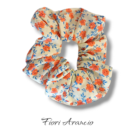 Scrunchie Fiori Arancioni