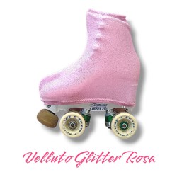 Copripattini Velluto Glitter Rosa